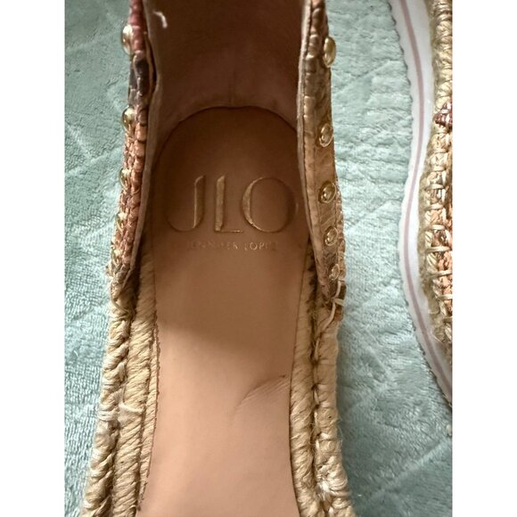 JLO Jennifer Lopez Shoes Pink Tank Snake Print Womans 8.5 - Picture 6 of 7